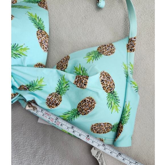 NEW Calzedonia Cobey Blue Pineapple Halter Bikini Size 38 Small - Picture 8 of 8